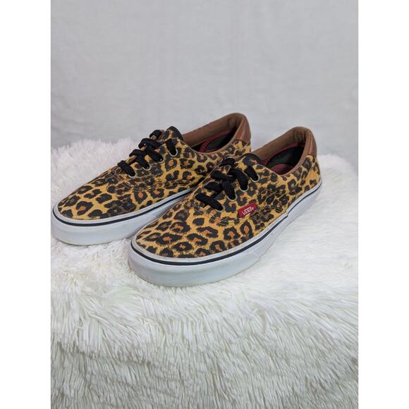 Vans Shoes - Vans Era 59 Leopard Print Low Top Canvas w/Leather Accent Women US 7 Men US 5.5